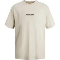 Jack & Jones T-Shirt 1er Pack Jorvesterbro Tee SS Crew Neck mit modischem Schriftzug auf der Vorderseite