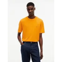 Tommy Hilfiger T-Shirt ESSENTIAL REGULAR FIT SOLID mit Stickerei unifarben, casual, Baumwolle, Rundhals