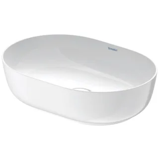 Duravit Luv Aufsatz-Waschtisch 0379500000 50x35cm, geschliffen, ohne Überlauf, ohne Hahnlochbank, weiß