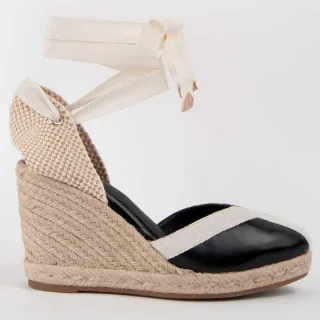 Montevita Espadrille Mit Keilabsatz Balenci2 Schwarz
