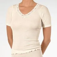 Nina Von C. Unterhemd Nina von C. Wool Silk Halbarm-Shirt