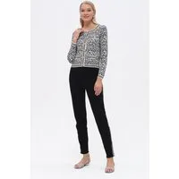 Passioni Strickhose mit seitlichen Leo Streifen