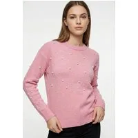 ONLY Rundhalspullover ONLEMBLA LS O-NECK PEARL EX KNT