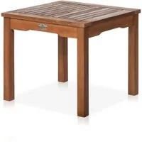 KHG Beistelltisch Balkontisch 50x50 cm, bis 75 kg belastbar (Outdoor-Tisch), aus Eukalyptus-Holz, zum Schutz geölt, FSC-Zertifiziert