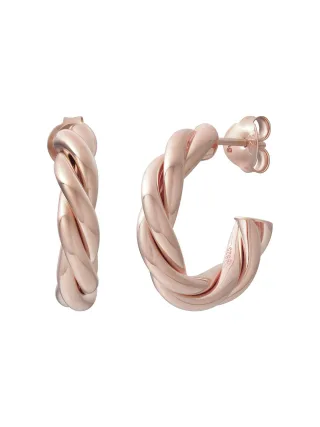 cai Creole 925 Sterling Silber rosé vergoldet twisted medium