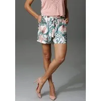 Aniston CASUAL Shorts mit tropischen Palmblättern bedruckt - jedes Teil ein Unikat