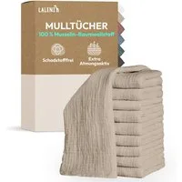 Laleni Spucktuch Spucktücher Baby aus Reiner Baumwolle in 70x70, (10-tlg), OEKO-TEX Zertifizierte Mulltücher
