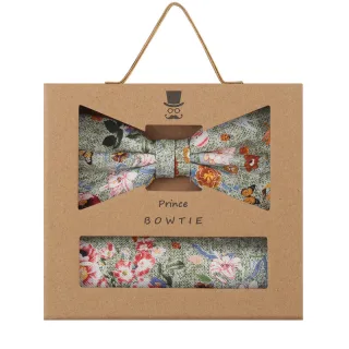 prince bowtie - Set Fliege+Tuch flower mint - Gr. - OS