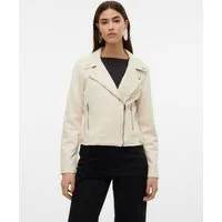 Vero Moda Bikerjacke VMJOSE SHORT FAUX SUEDE JACKET GA NOOS mit asymetrischem Reißverschluss