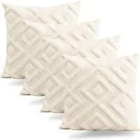 LIVINA HOME Kissenbezug Premium Kissenbezüge, Dekokissen Couchkissen Sofakissen, Kissenhülle, (4 Stück), Kuschelkissen Zierkissen, Kissen Bezug Set, Valentinstag Geschenk
