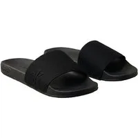 Calvin Klein ESS SLIDE HF SIDE LOGO CV Pantolette Strandschuh, Sommerschuh, Flat mit Textil-Bandage, schmale Form