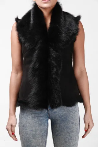 Damen-Shorts-Gilet-Denver aus Toscana-Lammfell