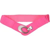 MIRROSI Taillengürtel Leo Unifarbe breit 6cm für Taillenumfang 85 bis 110cm, ONESIZE (Angenehmes Tragesgefühl, Leopard Muster, Unifarben) Breiter Stretch Gürtel