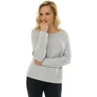 Passioni Rundhalspullover Strickpullover mit Glitzer-Effekt