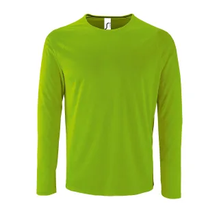 SOLS Mens Sporty Long Sleeve Performance T-Shirt (Neongrün)