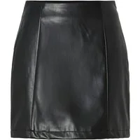 pieces Minirock PCVERA HW SHORT SKIRT NOOS WB PU mit leicht glänzender Optik
