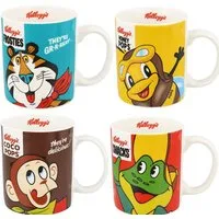 Kellogg's Tasse 4er Set Kellogg's Kaffeebecher FROSTIES SMACKS COCO POPS Vintage Mug Cup Tasse