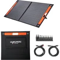 HOMEMORE 100W Faltbares Solarpanel Solarladegerät Solarmodul Solarladegerät (18V Monokristallines, mit USB Type-C DC Ausgängen für Camping, Auto, Wohnwagen)