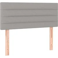 vidaXL Bett Kopfteil Hellgrau 100x5x78/88 cm Stoff (1-tlg)