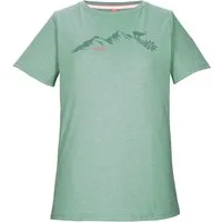 Killtec T-Shirt KOS 194 WMN TSHRT Vielseitiges Damen T-Shirt mit Melange-Optik und Bergprint