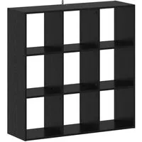vidaXL Bücherregal Bücherregal Schwarze Eiche 102 x 32 x 102 cm, 1-tlg.