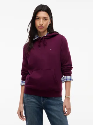 Tommy Jeans (PVH Group) - TJW REG S FLAG HOODIE Calypso Berry - Gr. - XS