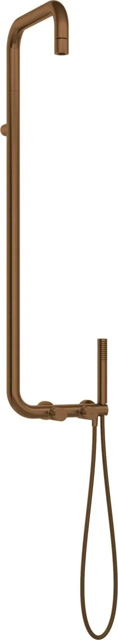 Neuesbad Serie 600 Duschsystem mit Thermostatarmatur, bronze gebürstet NB1DENQS_C4XT1