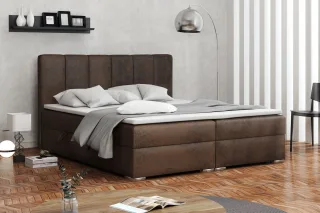 Boxspringbett Schlafzimmerbett ALVARA 200x200cm Vintage Braun