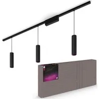 Philips Hue Schienensystem-Sets Perifo Schienensystem Basis-Set 3er Pendelleuchte, Dimmfunktion, LED fest integriert, Farbwechsler, 510 lm, 2000-6500 K, Leuchtdauer 25.000 Stunden, Made in Europe