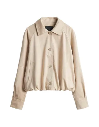 someday - Blousonjacke in Wildlederoptik - Nayomi beige - Gr. - 42