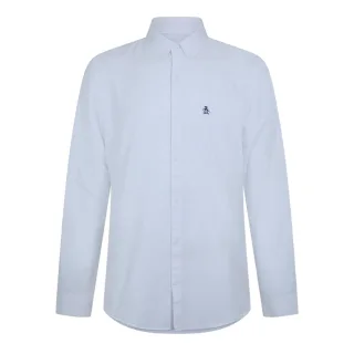 Original Penguin - Button-Down-Hemd für Herren, Oxford-Stil, Langärmlig (Weiß)