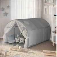 VitaliSpa® Spielzelt Kubby, Grau, 100 x 80 cm mit Fenster und Netz (1-tlg)