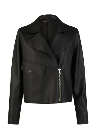 Marc Aurel - Jacke in Leder-Optik black - Gr. - 46