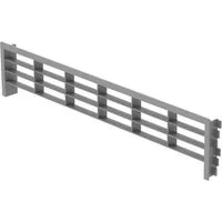 SO-TECH® Lüftungsgitter Abluftgitter für Sockelleisten 396 x 83 mm, Einlassmaß 384 x (1 St), grau, Belüftungsgitter passend für Blendendicke 13, 16 und 1