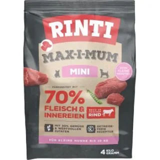 RINTI Max-i-Mum Trockenfutter Hund MINI Adult Rind 4kg