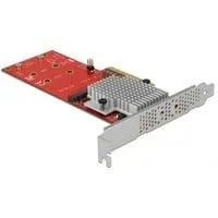 PCIe x8>2x int. NVMe M.2 Key M LP, Adapter