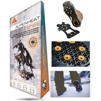 JAGreen-Tackle Spikes Modell Alpenheat GRIPS Anti-Rutsch-Überzüge 36-48 Schuhspikes Eis (Spar-Set)