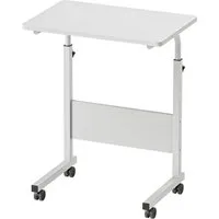 JEOBEST Computertisch Beistelltisch Höhenverstellbar (69-90cm) Laptoptisch auf Rollen, Mobiler Beistelltisch Pflegetisch für Bett und Sofa