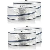 HAC24 Thermobehälter Warmhaltehaube Abdeckhaube Schutzhaube Servierhaube Isolierhaube, (4-tlg), hält Speisen warm oder kalt.