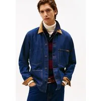 Tommy Hilfiger Jeansjacke CHORE JACKET Freizeitjacke, Übergangsjacke mit Cord-Kragen, regular fit
