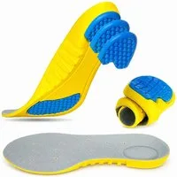 COOL-i ® Einlegesohlen Gel-Sport-Einlegesohlen für Komfort beim Laufen, Wandern & im Alltag, Massage-Einlagen mit Fußgewölbestütze & Stoßdämpfung