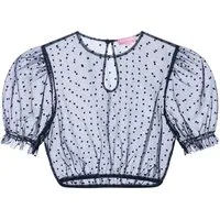 Krüger Madl Dirndlbluse Dirndlbluse Faora blau