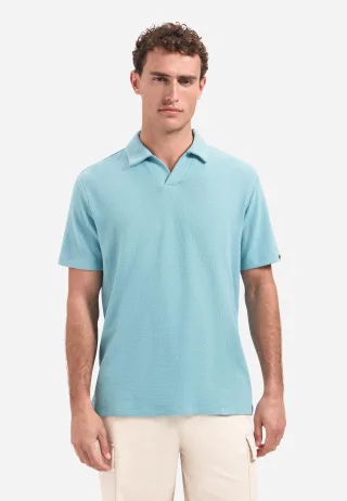 No Excess - Polo V Short Sleeve seablue - Gr. - XL