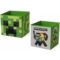 Mojang Studios Aufbewahrungsbox 2x Minecraft Aufbewahrungsbox 30x30x30cm (SparSet, 2 St., Doppelpack), faltbar, 2er-Set, Minecraft Motiv