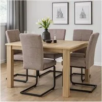 HTI-Living Freischwinger Esszimmerstuhl Kinsey Braun 4er-Set (Set), Freischwinger Schwingstuhl