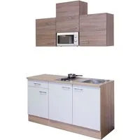 Flex-Well Pantryküche Samoa, Gesamtbreite 150cm, mit Mikrowelle und Kochfeld, viele Farbenvarianten