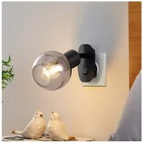Lindby Wandleuchte Lioma, Metall, Schwarz IP20, 1 x 4 W LED