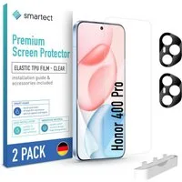 smartect Displayschutzfolie TPU Schutzfolie Klar für Honor 400 Pro, Set, 2 Stück, (Display + Kamera) Panzerfolie Displayfolie