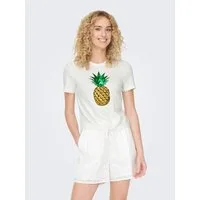 ONLY Kurzarmshirt ONLKITA LIFE S/S FRUIT KNOT TOP BOX JRS