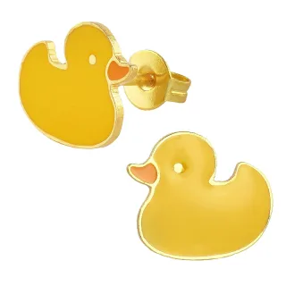 Enten Ohrringe vergoldet